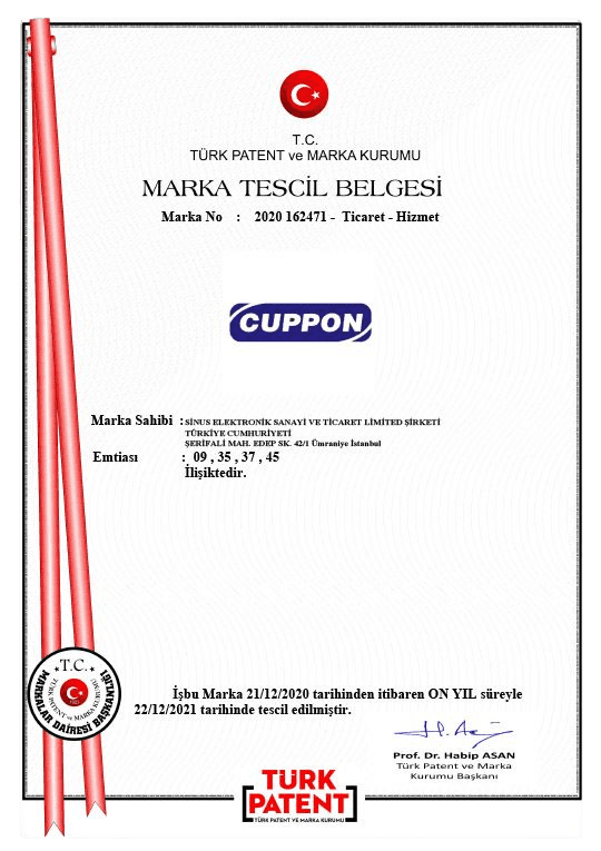 Cuppon certificate 1